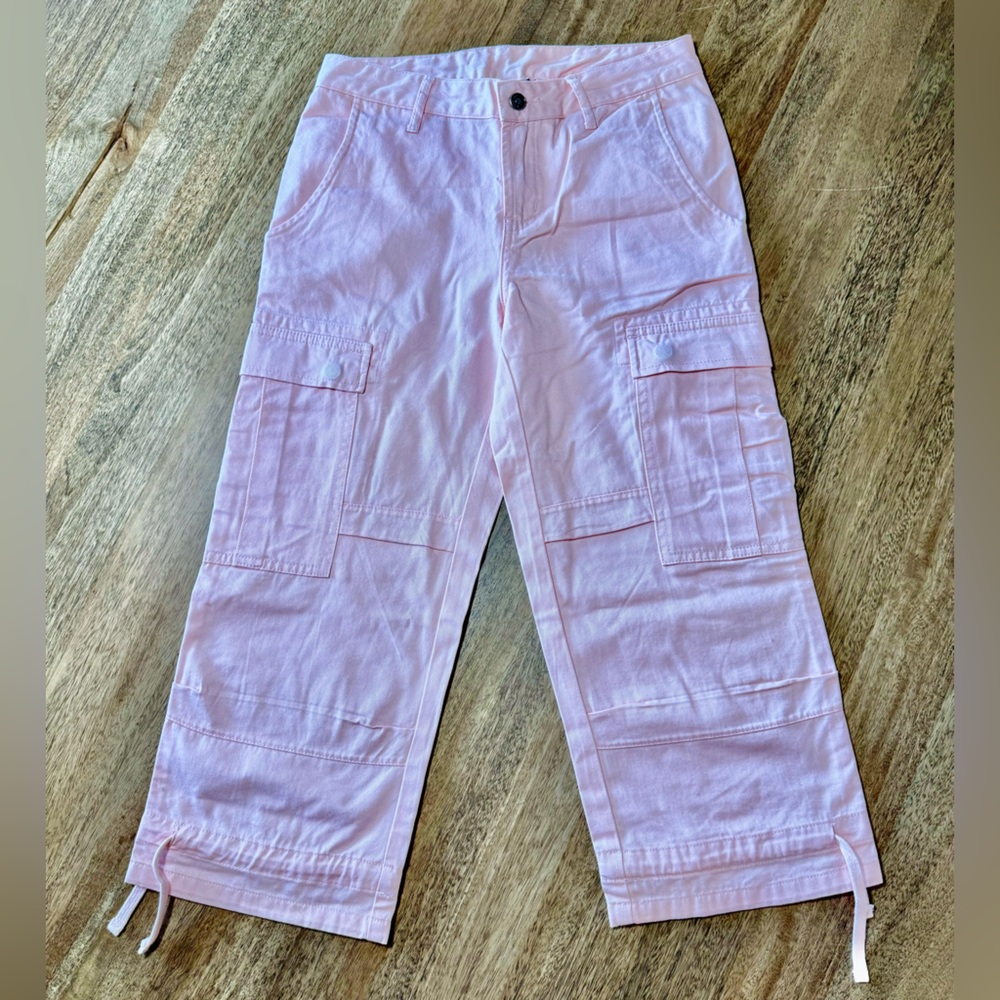 Boston Proper light pink cargo crop pants
